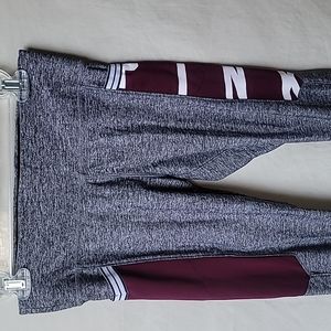 Pink Victoria's Secret Ultimate Leggings - Grey, Maroon, & White